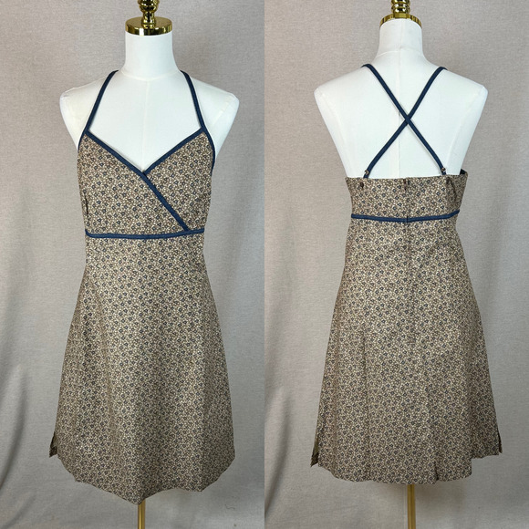 VTG Faded Glory Womens Babydoll Dress Size L Dainty Print Preppy Country Boho - Picture 1 of 10